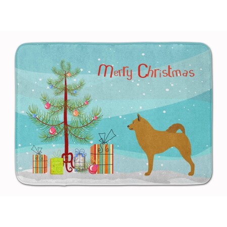 Carolines Treasures Finnish Spitz Christmas Machine Washable Memory Foam Mat BB8505RUG